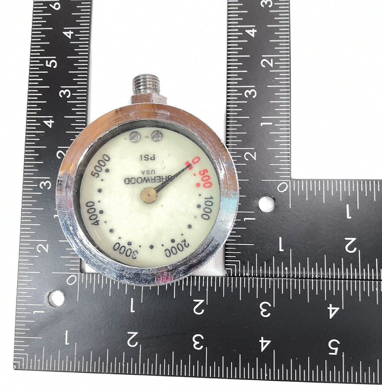 Sherwood 5000 PSI SPG Submersible Scuba Pressure Gauge 5,000 NICE! #3179