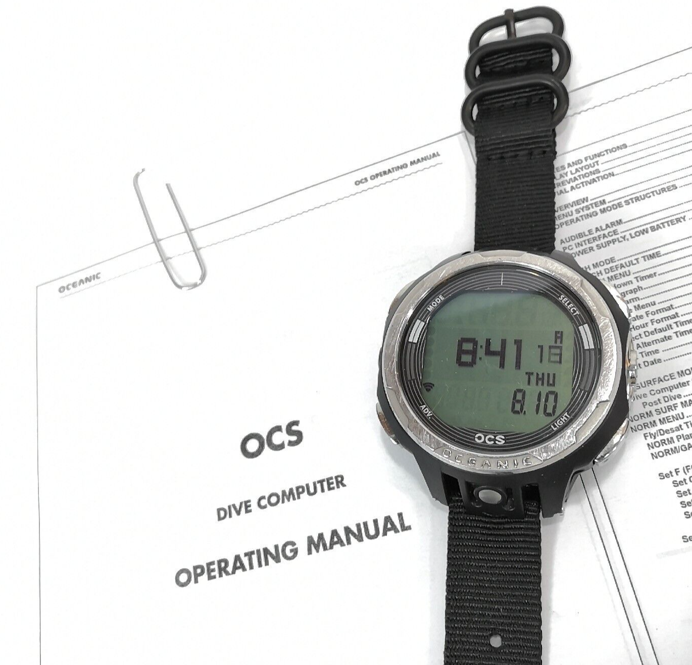 Oceanic OCS Wrist Watch Scuba Dive Computer Wireless Air & Nitrox 0 Dives  #3304