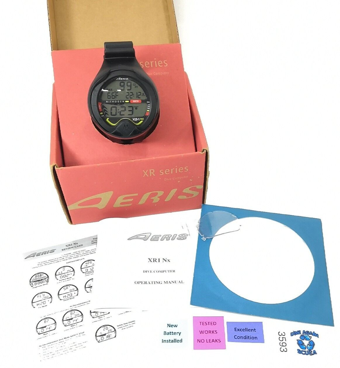 Aeris XR1-nx Scuba Diving Wrist Computer Air & Nitrox XR1 NX             #3593