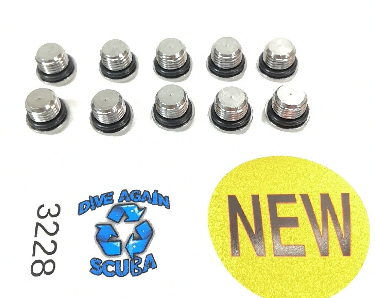 10x NEW 3/8" 1st Stage Regulator Low Pressure LP Port Plug Scuba Dive #3228