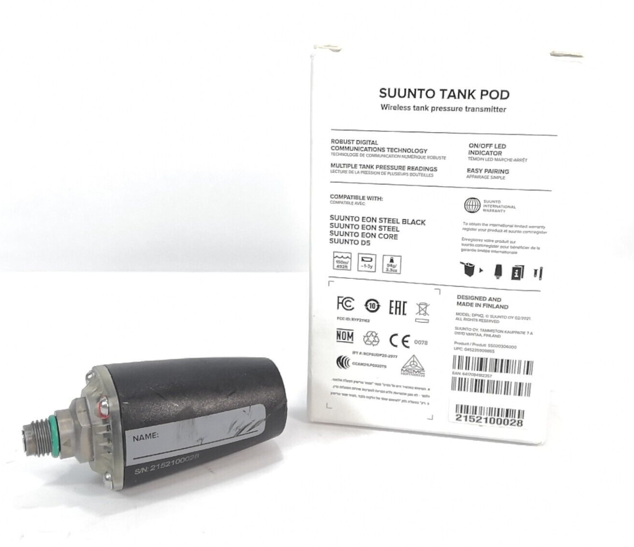 Suunto Tank POD Wireless Scuba Transmitter - SS020306000 Eon Steel, Core, D5