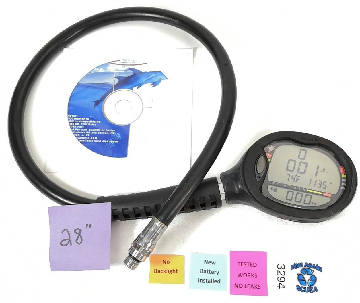 Aeris Atmos ai 2 Air Integrated Nitrox Scuba Dive Diving Computer AtmosAI  #3294