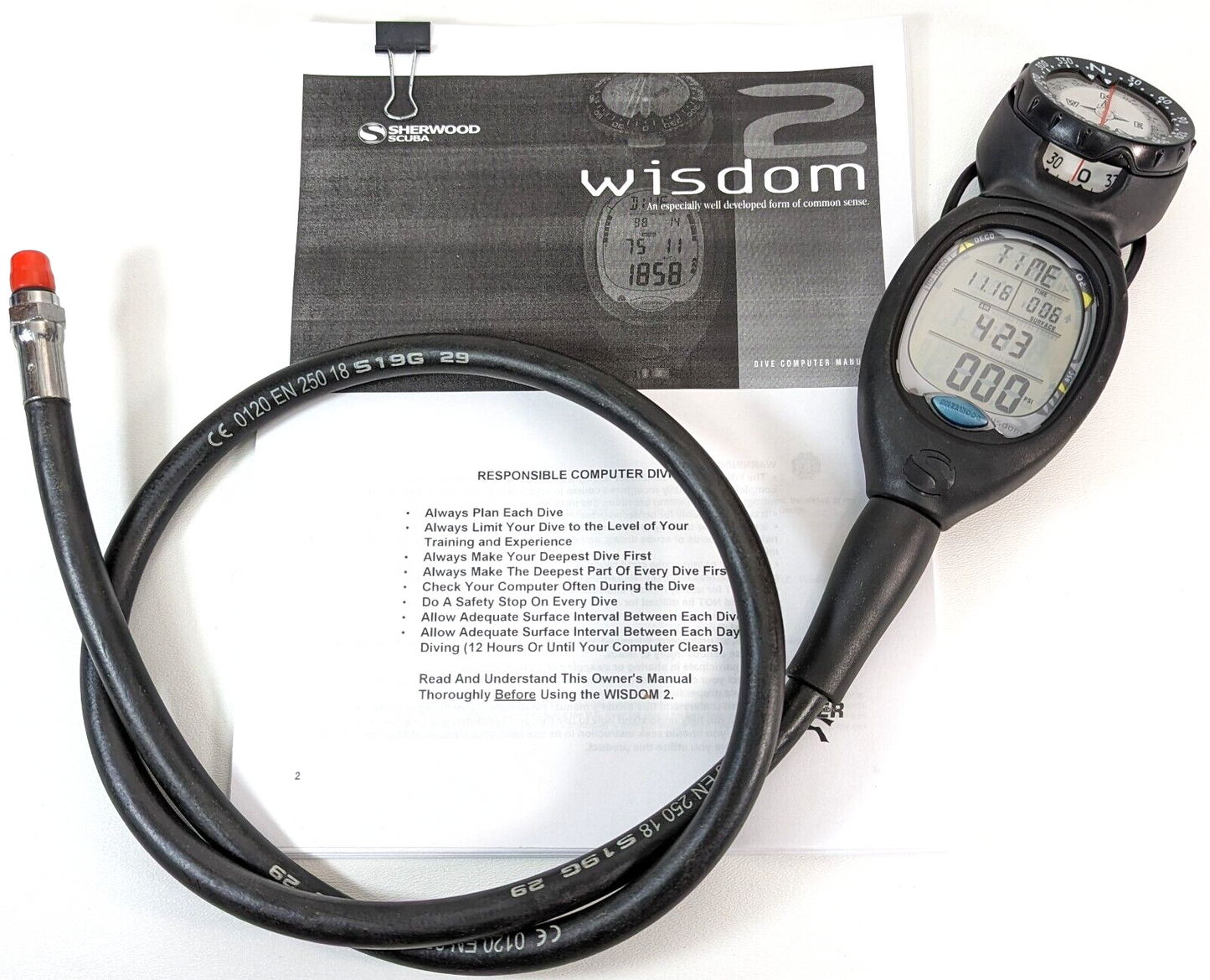 NEW Sherwood WISDOM 2 Air Integrated Scuba Dive Air & Nitrox Computer + Compass