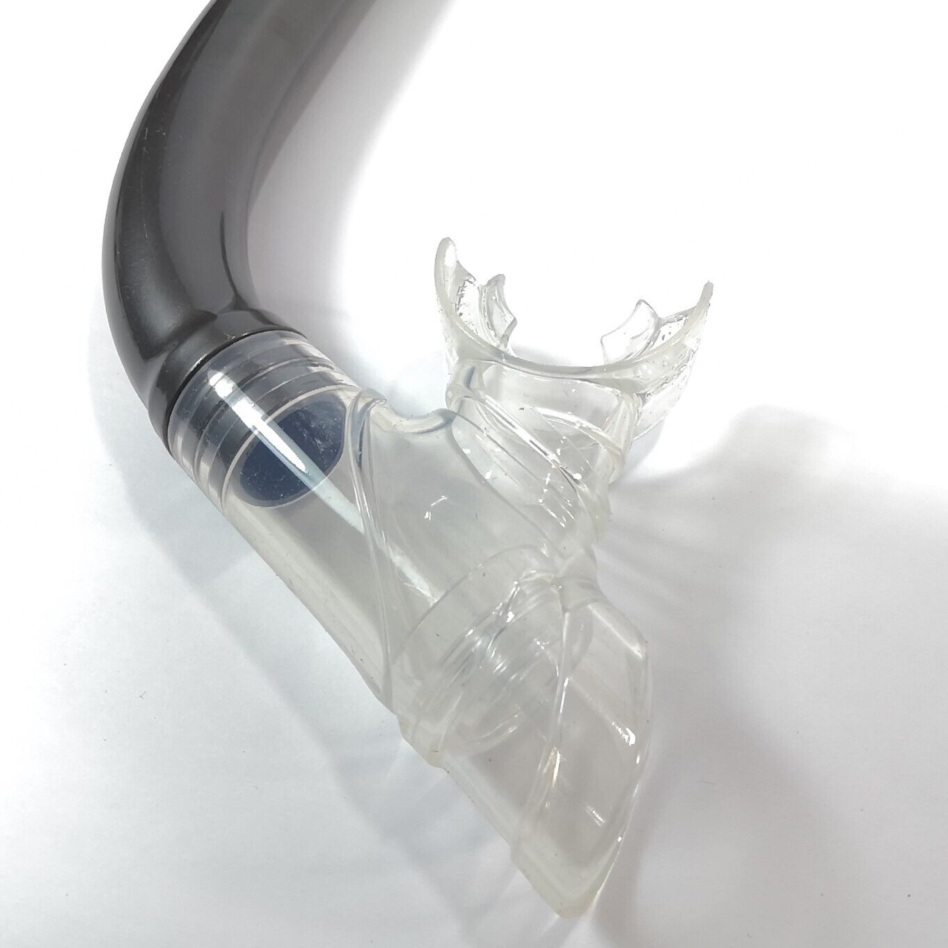 NEW Bare Snorkel Silver Gray Kids Youth Semi Dry Compact Scuba Diving Snorkeling