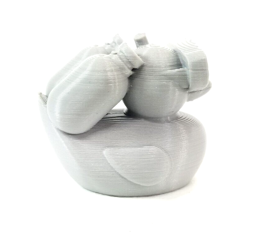 Scuba Diving 3D Printed Jeep, Cruise Duck  1.5" Gray PLA Plastic   (Rubber Duck)