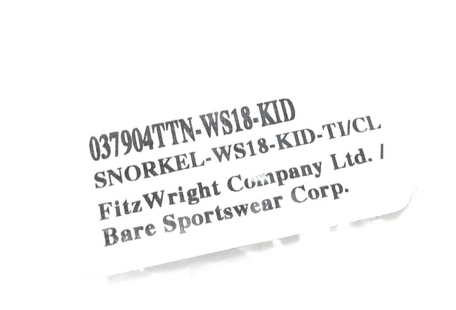 NEW Bare Snorkel Silver Gray Kids Youth Semi Dry Compact Scuba Diving Snorkeling