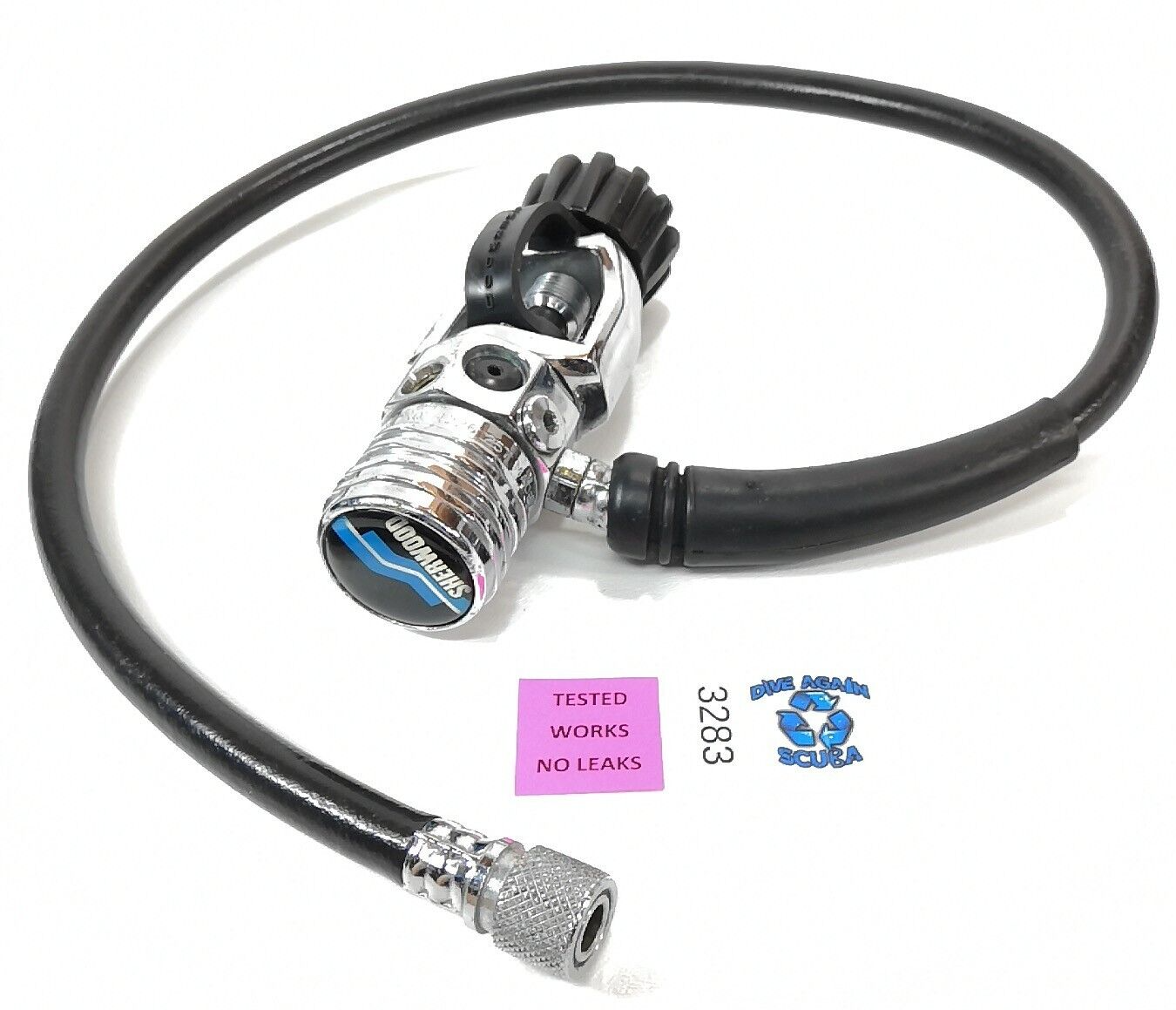 Sherwood Scuba Dive Regulator Yoke First Stage 1x HP 4x LP Ports + Inflator Hose