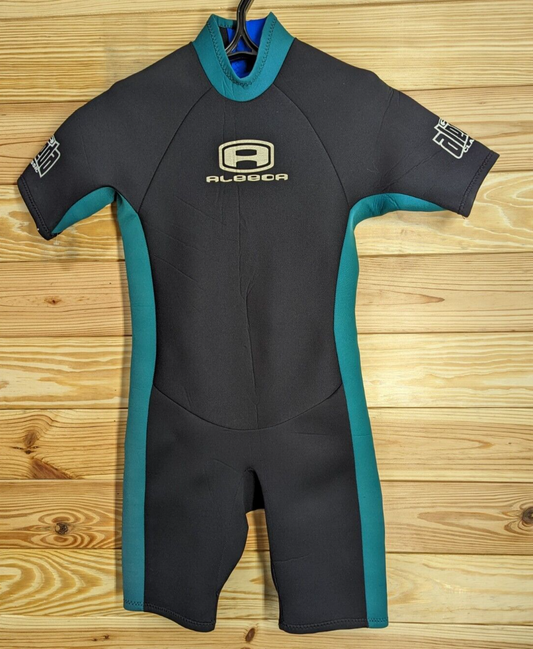 Aleeda Classic Men's 3mm Shorty Size Large  41 Scuba Dive WetSuit Blue / Black