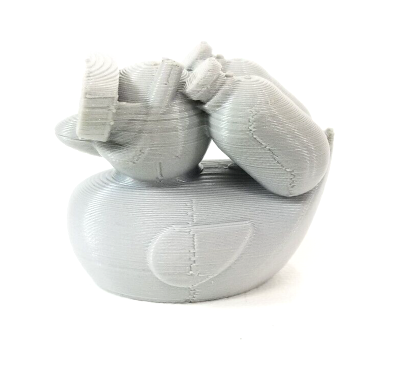 Scuba Diving 3D Printed Jeep, Cruise Duck  1.5" Gray PLA Plastic   (Rubber Duck)