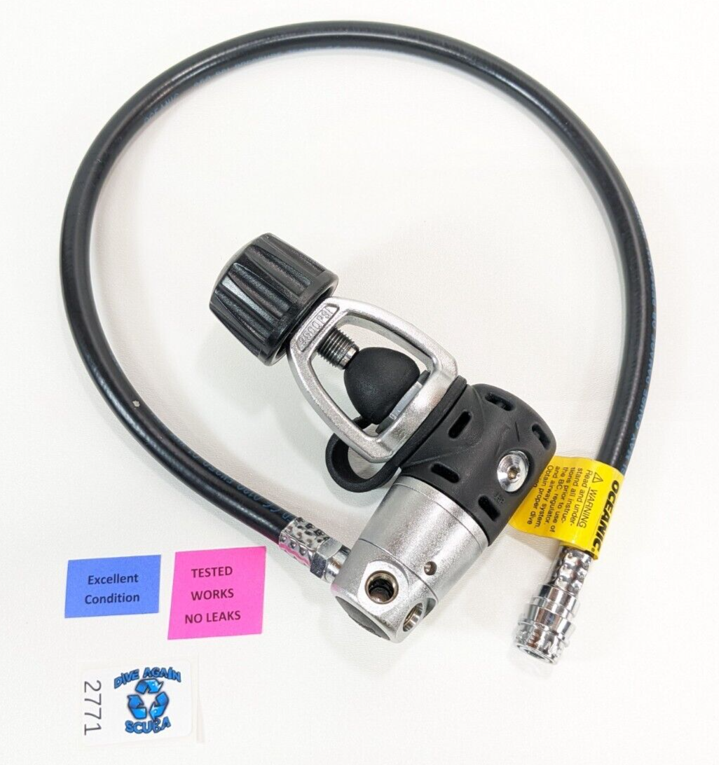 Oceanic PX2 Alpha 7 Scuba Diving Yoke First 1st Stage Regulator + Inflator hose