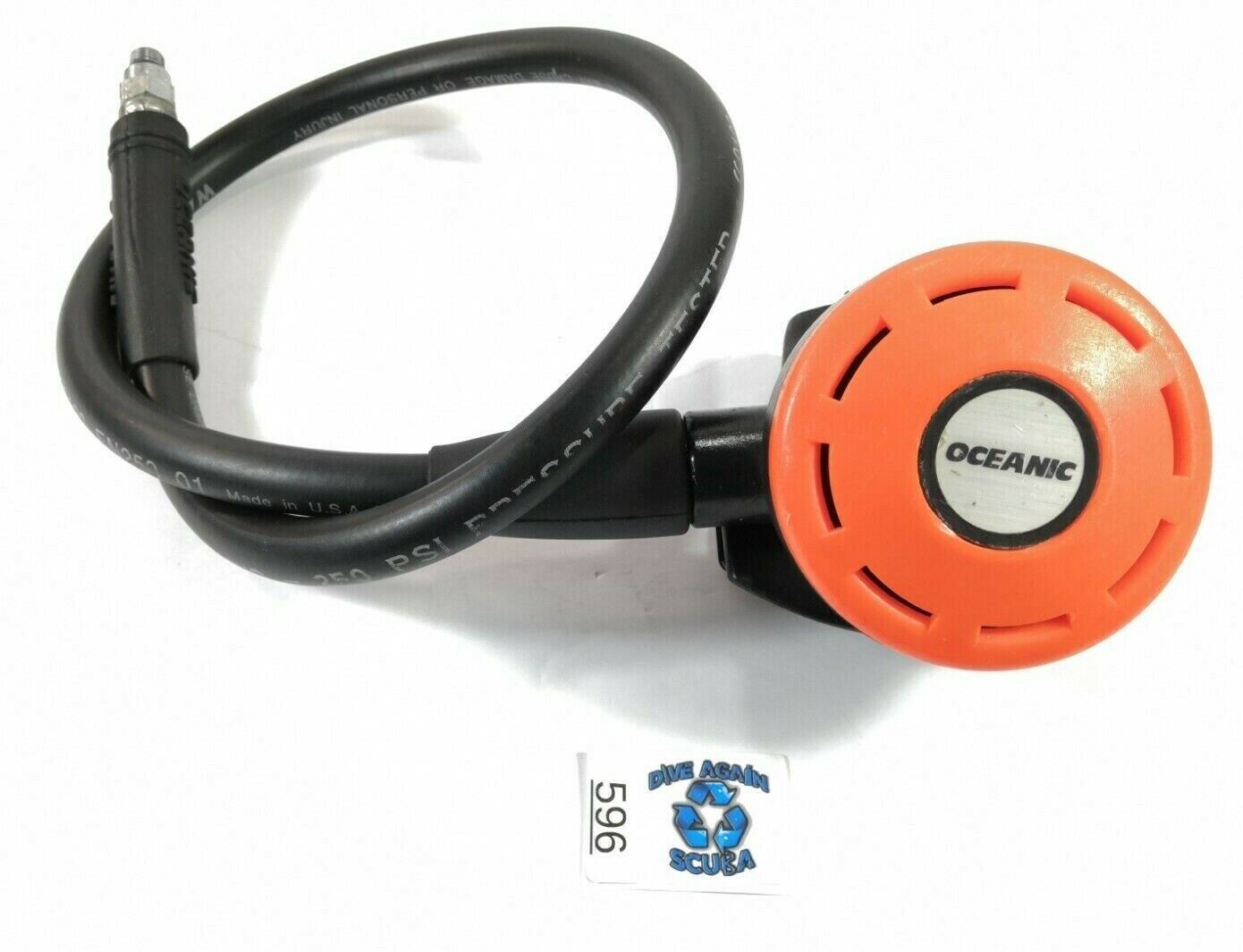Oceanic Alpha Octo Octopus Second 2nd Stage Regulator Scuba Dive Orange #596