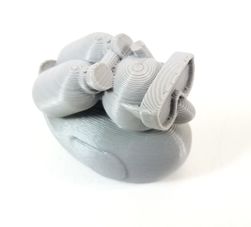 Scuba Diving 3D Printed Jeep, Cruise Duck  1.5" Gray PLA Plastic   (Rubber Duck)