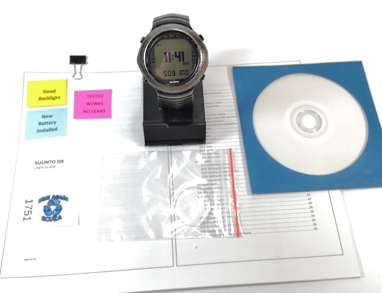 Suunto DX Titanium TriMix Wrist Watch Wireless Nitrox Scuba Dive Computer