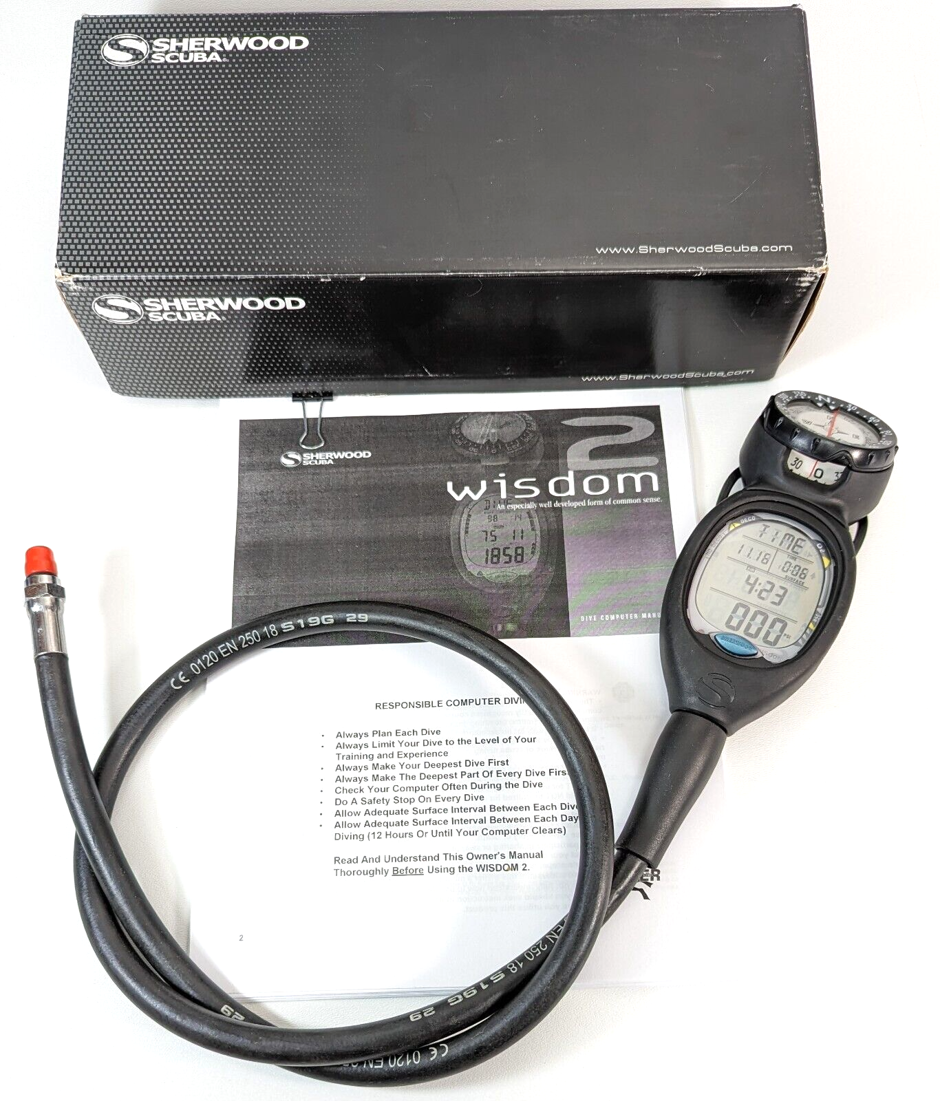 NEW Sherwood WISDOM 2 Air Integrated Scuba Dive Air & Nitrox Computer + Compass