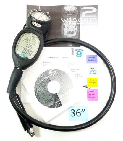 Sherwood WISDOM 2 Air Integrated Scuba Dive Air & Nitrox Computer + Compass