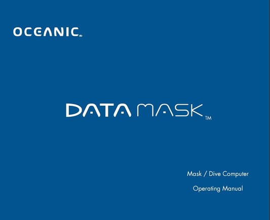 Oceanic DataMask Scuba Dive Wireless Computer Operating Manual Printed Data Mask0