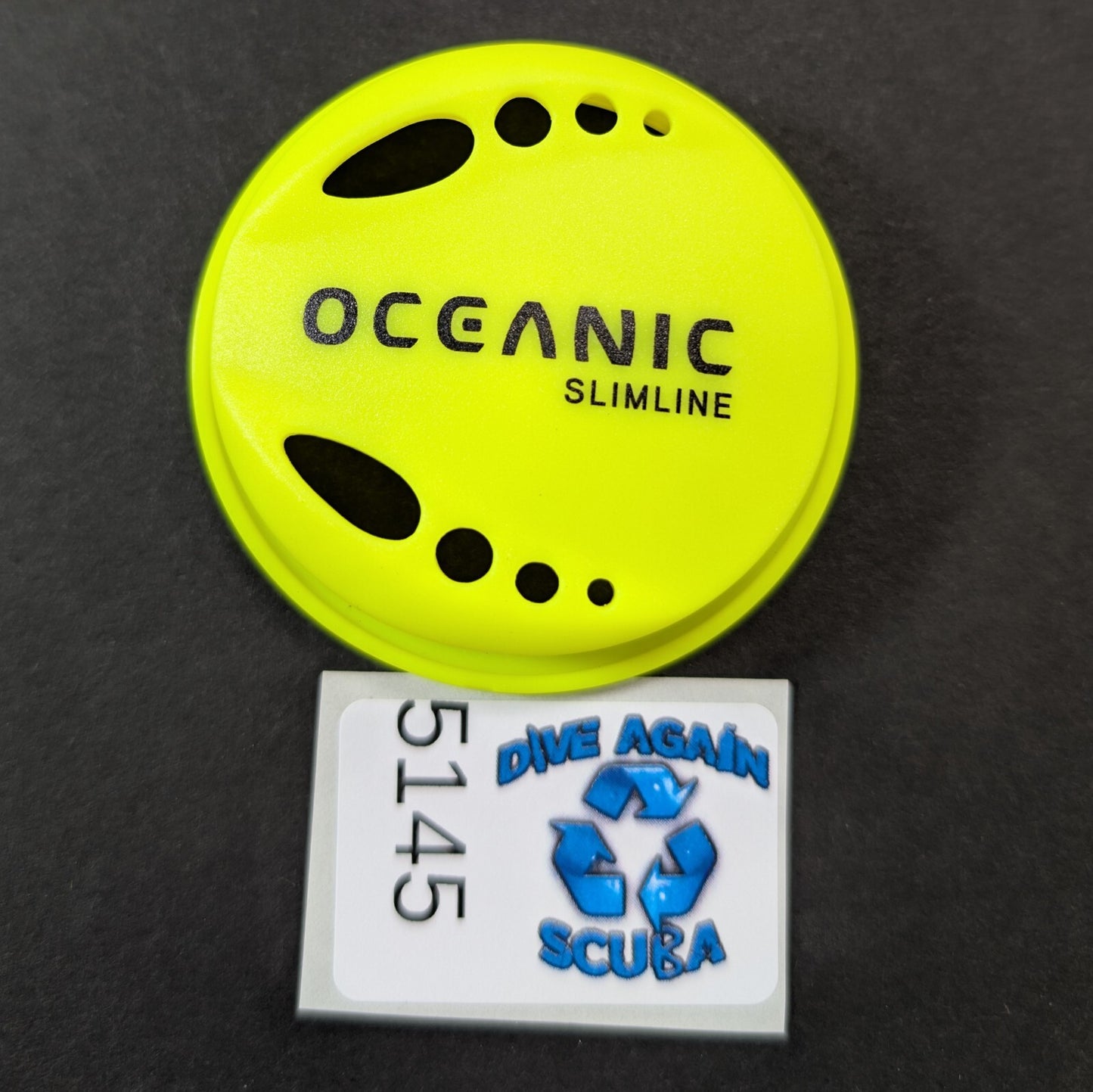 Genuine, OEM Oceanic Slimline Octo Diaphragm Purge Front Cover Scuba Dive Yellow2