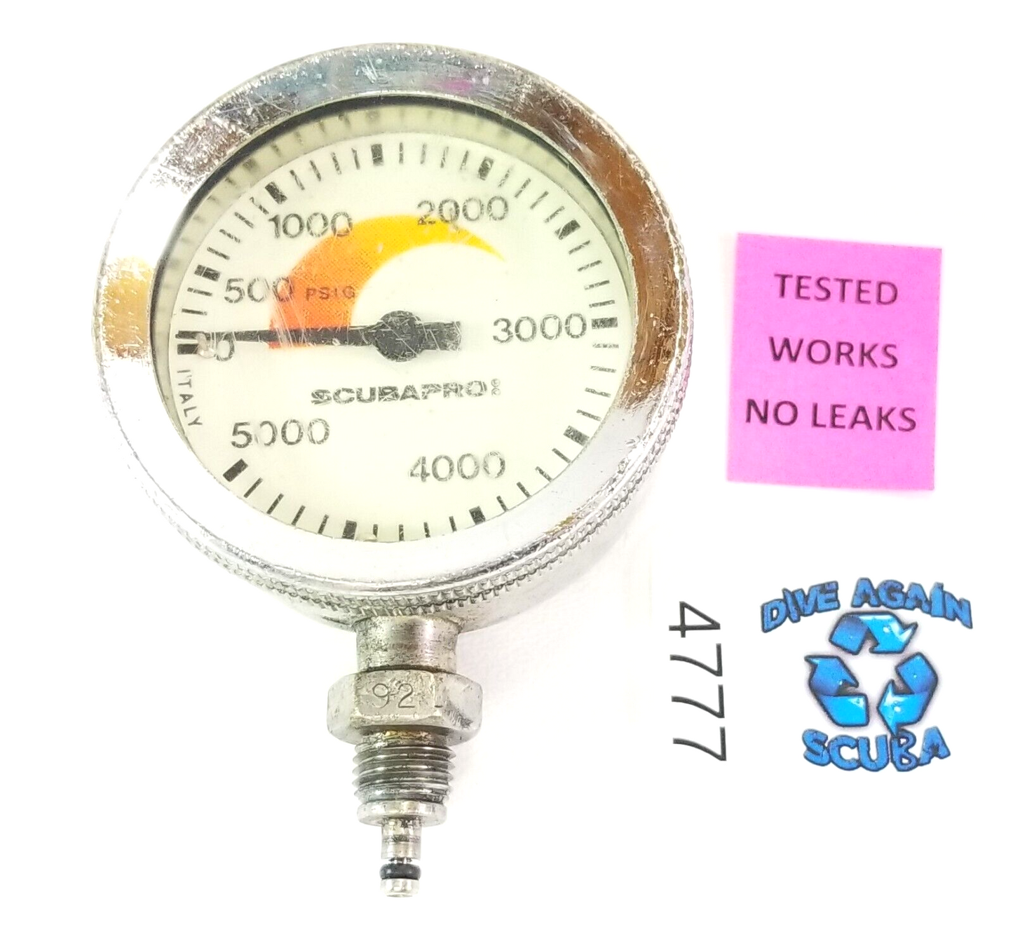 Scubapro 5000 PSI PRESSURE GAUGE SPG MODULE Brass METAL Scuba Dive      #4777