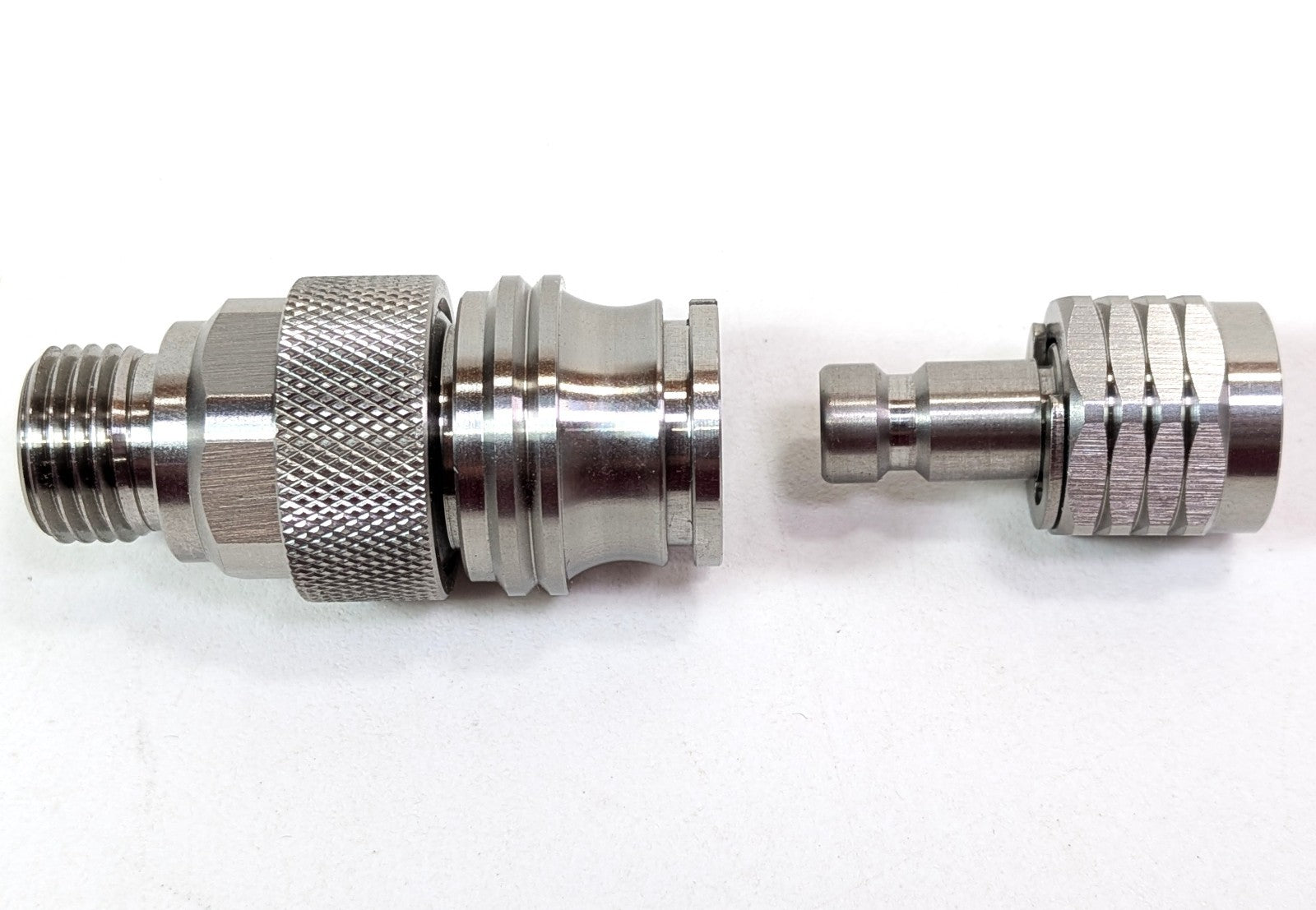 QD Quick Disconnect 2nd Stage Regulator Hose 2 Piece Adapter Set Stainless Steel4