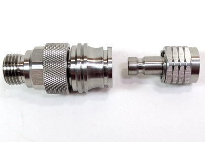 QD Quick Disconnect 2nd Stage Regulator Hose 2 Piece Adapter Set Stainless Steel4