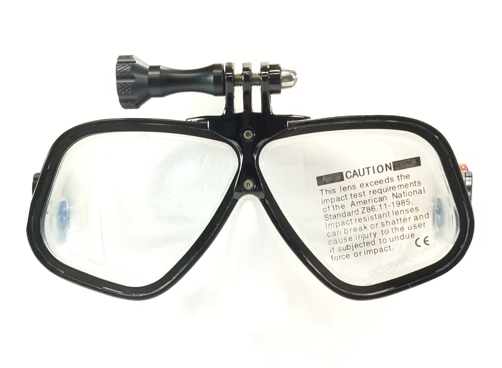 NEW Octomask Freediver Scuba Diving Mask GoPro Hero Camera Mount Black / Clear5