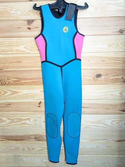 2 Piece Body Glove Farmer John Blue Pink Women's Full Wetsuit M 12 Scuba Dive3