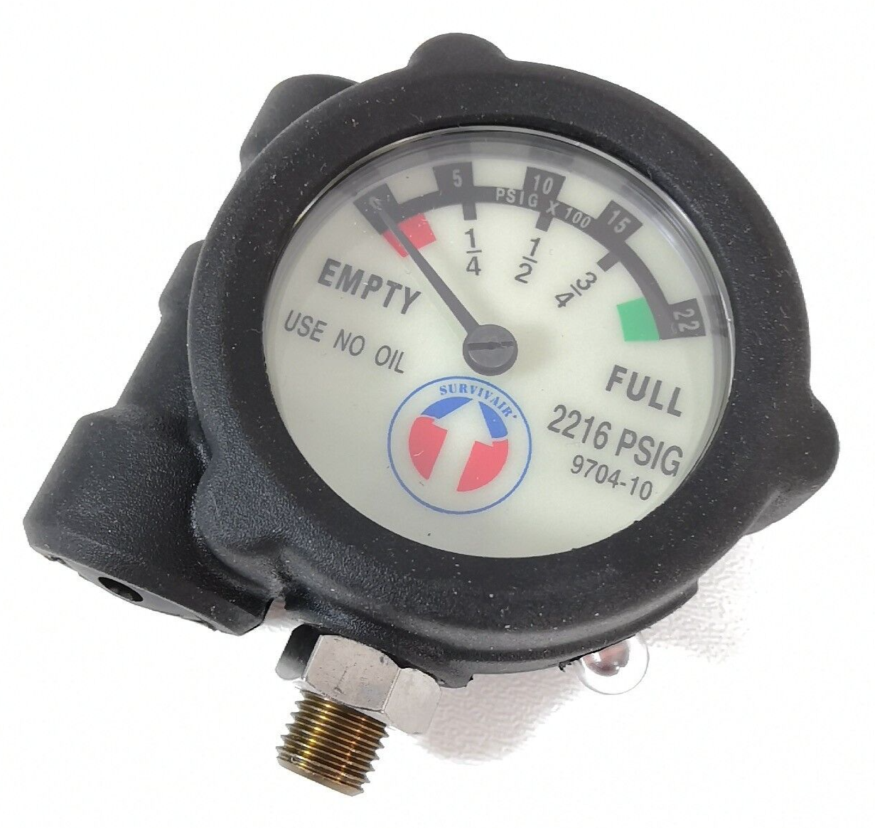 Survivair SCBA Resipirator 9704-10 Pressure Gauge Visual Alarm Light 2216 PSIG1