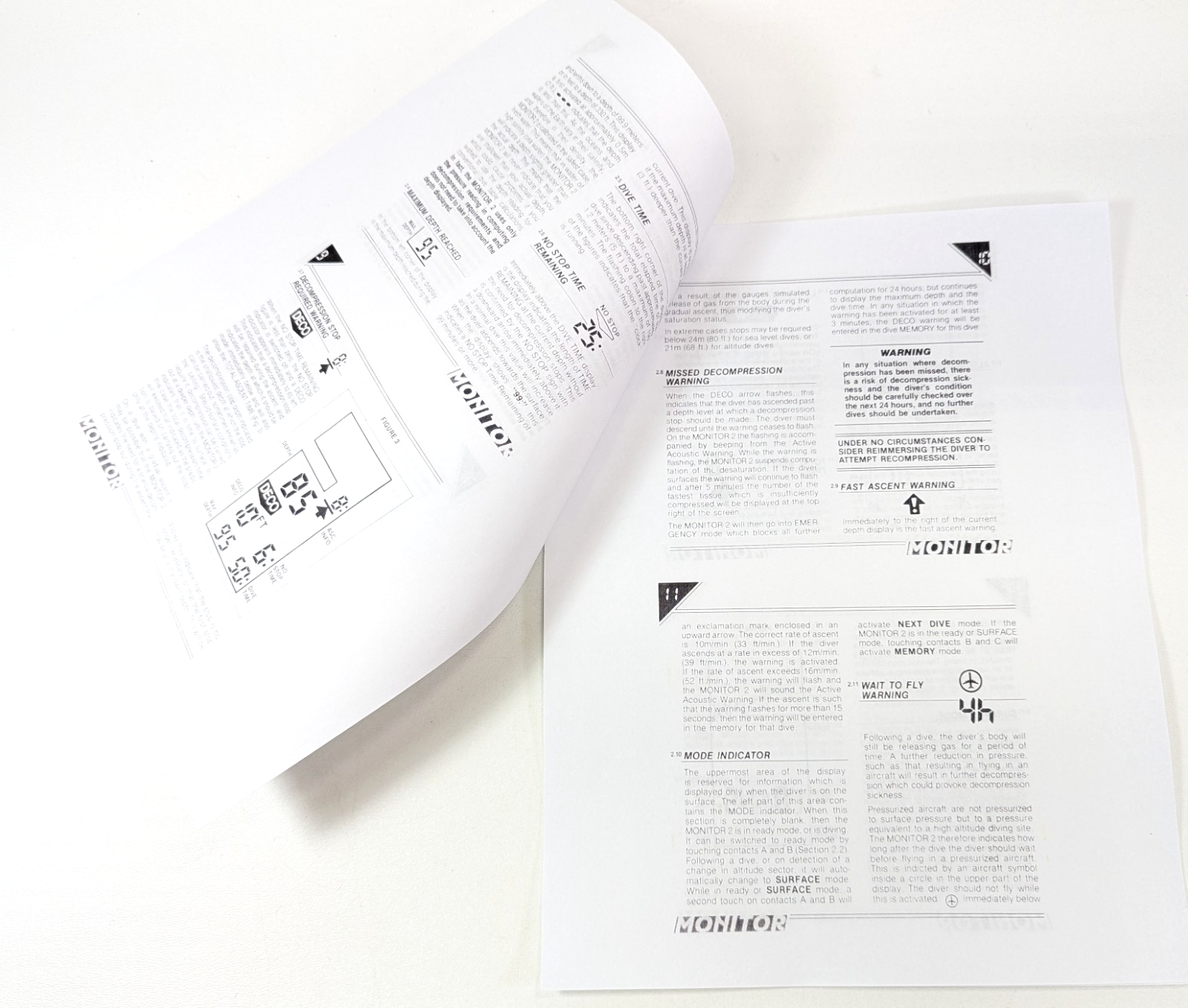 Aqua Lung Monitor 2 Scuba Dive Computer Owners Printed Manual 26 Pages US Divers3
