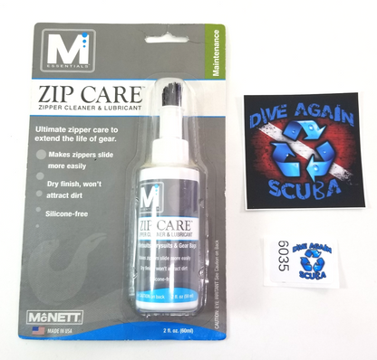 McNett M ESSENTIALS WETSUIT ZIP CARE Zipper Cleaner & Lubricant 2oz BOTTLE0