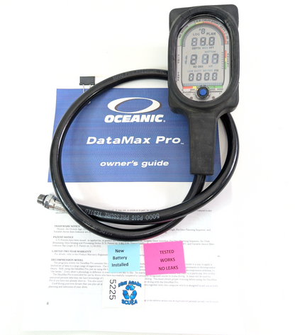 Oceanic Datamax Pro SCUBA Dive Air Integrated Dive Computer New Battery #52253