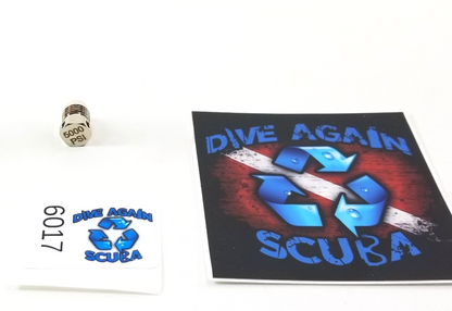 Blue Steel 3/8" Burst Disc Scuba Diving Tank Valve 5000 / 3000 psi Paintball K J2