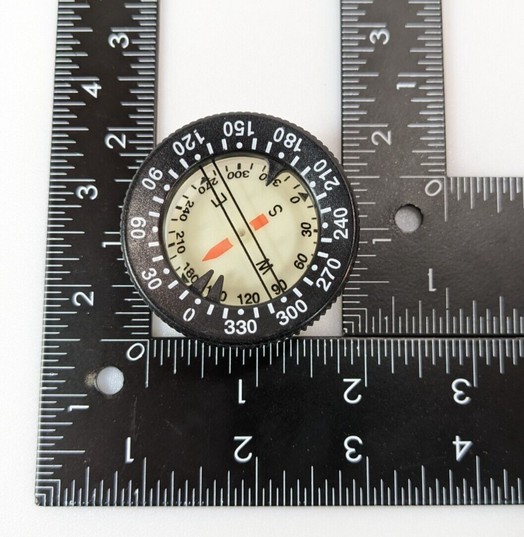 2" Mini Submersible Compass Puck Module Scuba Dive Diving MINT!            #2659