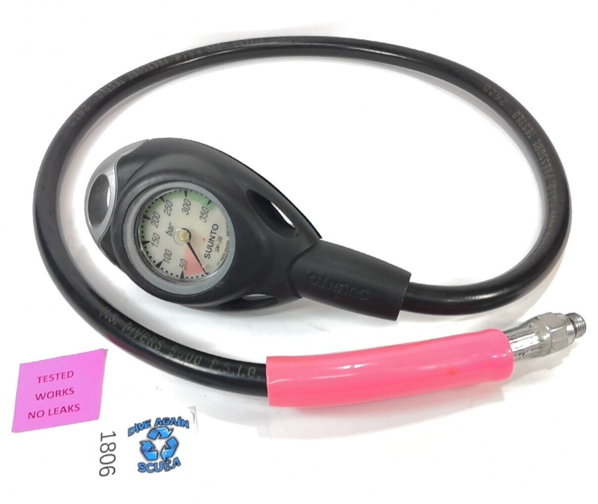 Suunto SM-36 2in 5000 PSI SPG Submersible Pressure Gauge Scuba Dive w Boot #18060