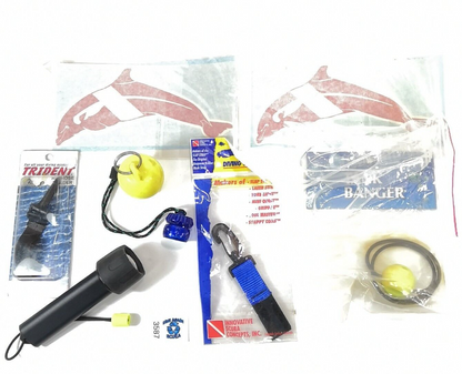 NEW Scuba Dive Lot Package, Flash Light, Tank Banger, Octo Holder, Lanyard Clip0