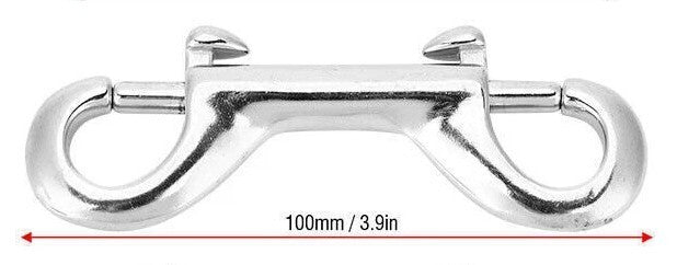 4" / 100mm Stainless Steel Durable Double Ended Clip Hook Bolt Snap Scuba Diving13