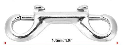 4" / 100mm Stainless Steel Durable Double Ended Clip Hook Bolt Snap Scuba Diving13
