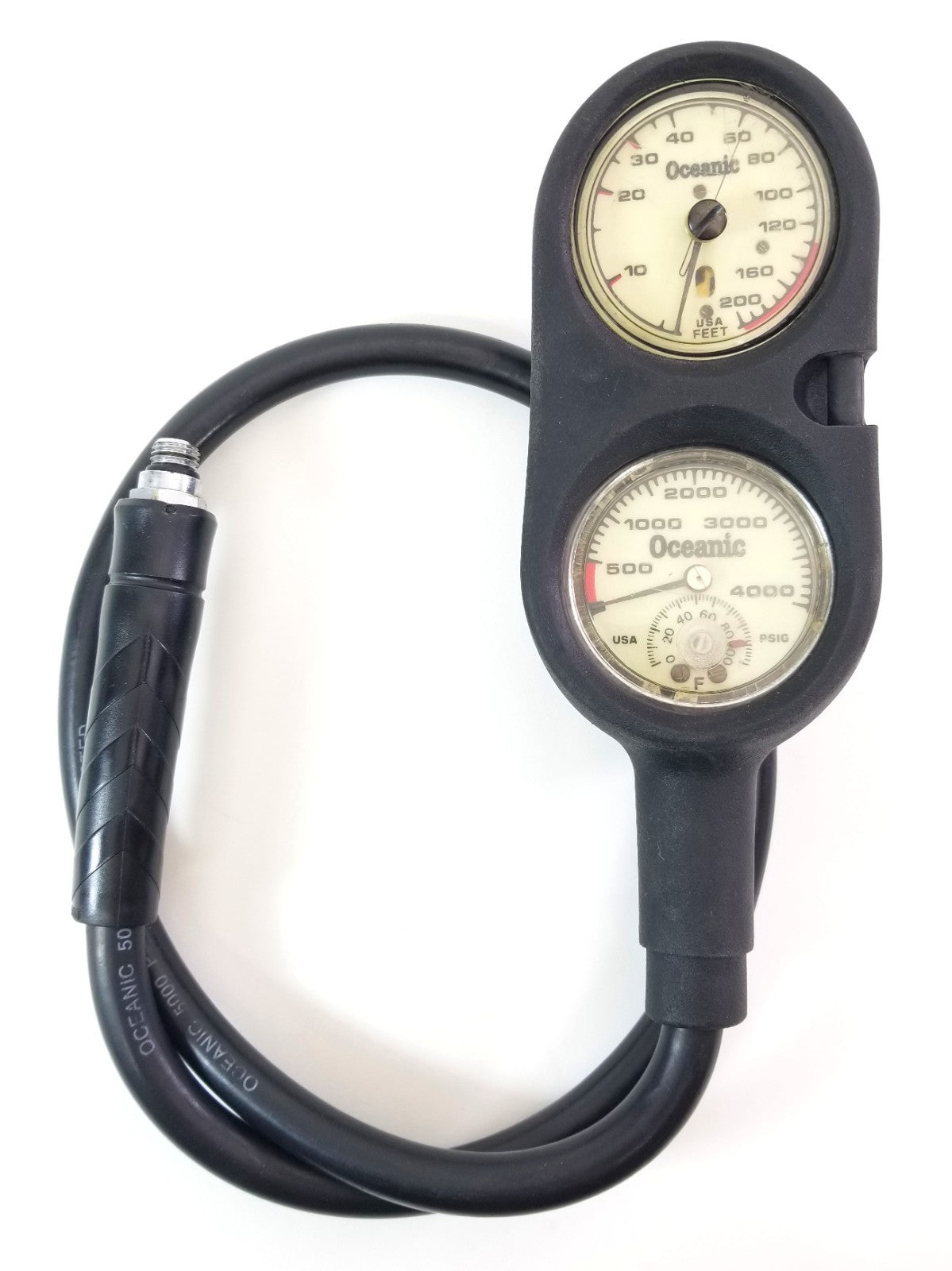 Oceanic Scuba Navigator 2 or 3 Gauge Complete Console SPG Pressure, Depth, Slate1