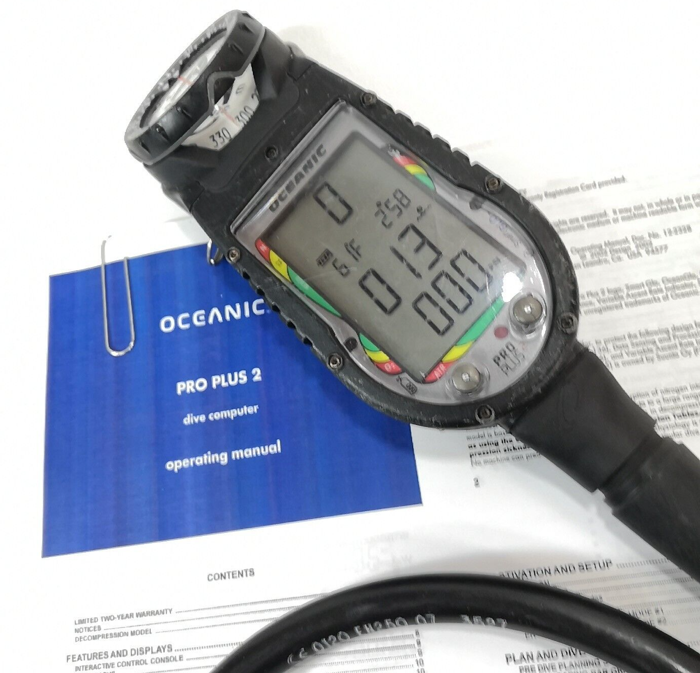 Oceanic Pro Plus 2 SCUBA Dive Air Integrated Computer, Compass Air & Nitrox 35923
