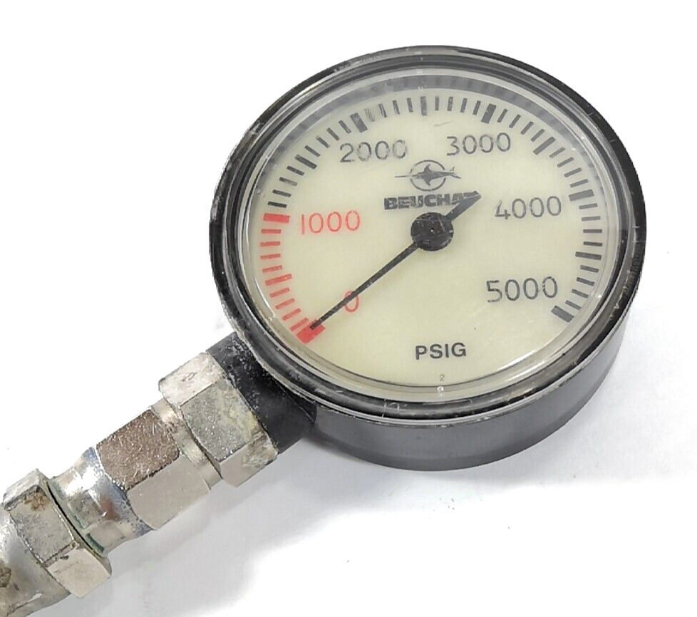 Beuchat 5000 PSI SPG Submersible Pressure Gauge 5,000 Scuba (Oceanic)      #13890