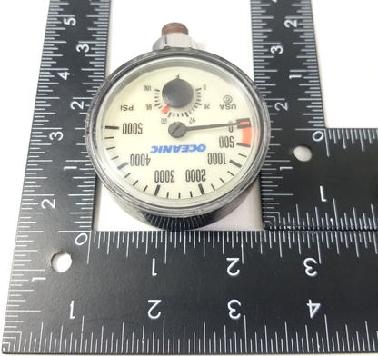 Oceanic 5000 PSI SPG Submersible Pressure Gauge + Thermometer 5,000 Scuba  #4495