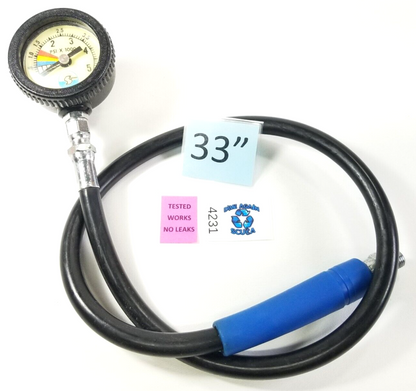 Sub Aquatic 5000 PSI SPG Submersible Pressure Gauge Scuba Dive w Hose    #4231