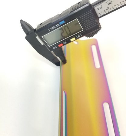 Titanium Single Tank Adapter Scuba Tech Dive Backplate 3 Slot 12" x 2 3/4" BCD8