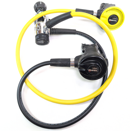 Mares Rebel MR12 Complete Scuba Diving Regulator Set Yoke 1st, 2nd Stage Octo2