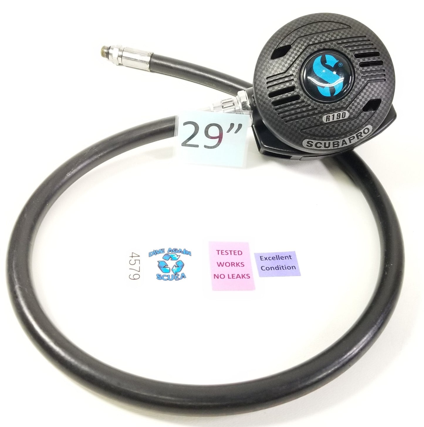Scubapro R190 Primary Second 2nd Stage Regulator or Octo Scuba Dive 29" Hose0