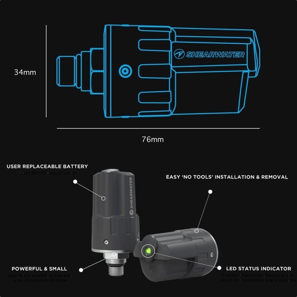 Shearwater Swift Scuba Dive Wireless Computer Transmitter + Case (Oceanic Aeris)8