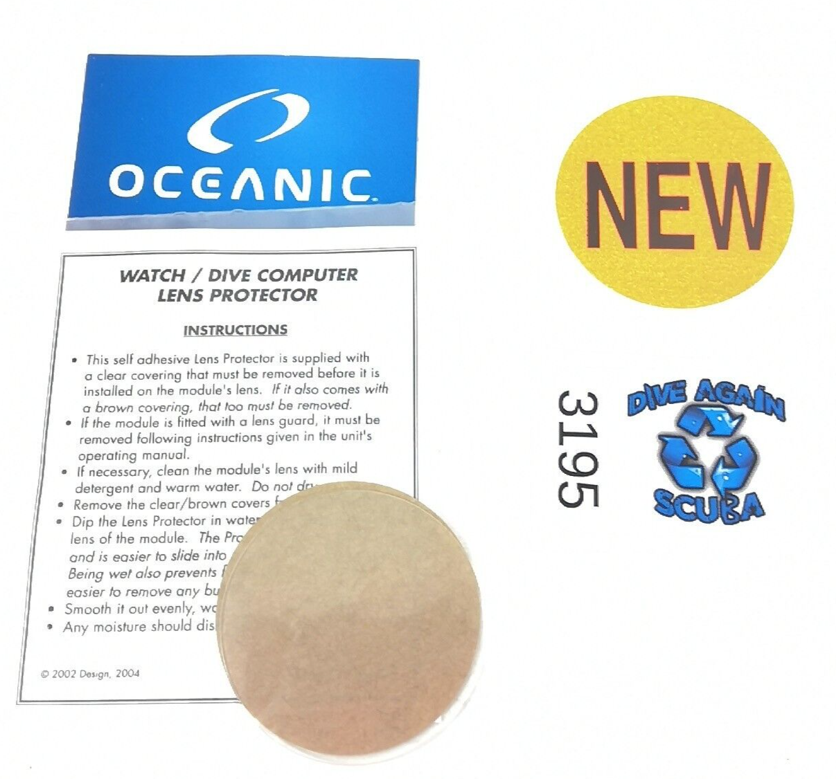Oceanic OC1, OCS, F11 Lens Protector Cover Scuba Dive Computer Guard 04.8242.20