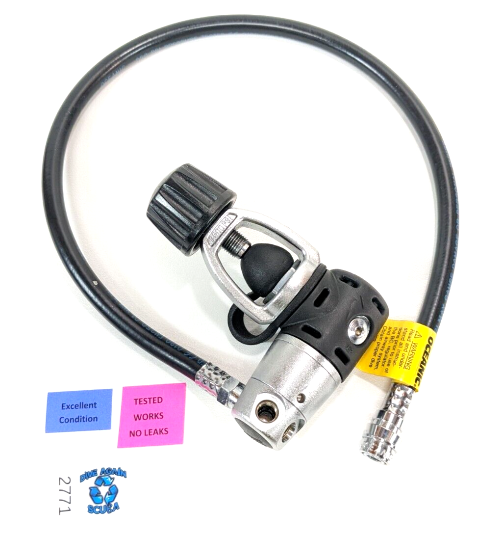 Oceanic PX2 Alpha 7 Scuba Diving Yoke First 1st Stage Regulator + Inflator hose6
