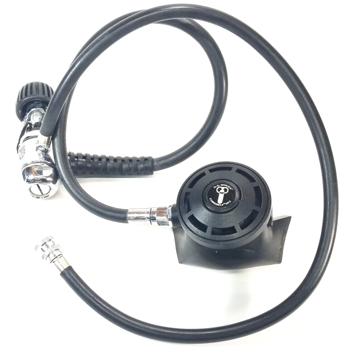 US Divers - Aqua Lung Conshelf SE2 1st & 2nd Stage Scuba Dive Regulator Set Yoke0