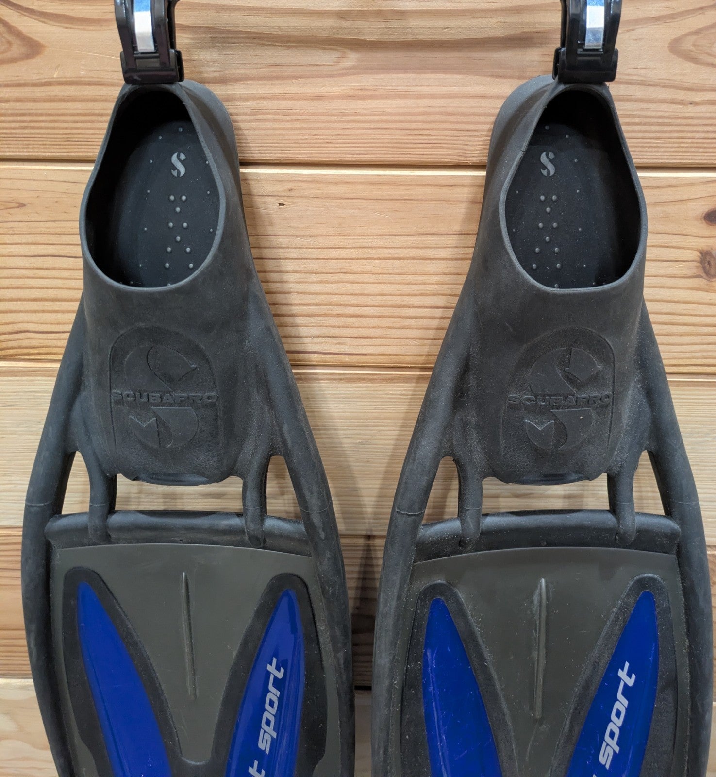 Scubapro Jet Sport Full Foot Scuba Dive Snorkel Fins Size 5-6 XS X-Small Blue5