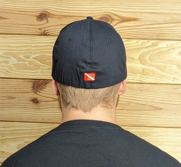 Scuba Dive Flag Embroidered Logo Hat, Baseball Cap, One Size Fits All, Fitted10